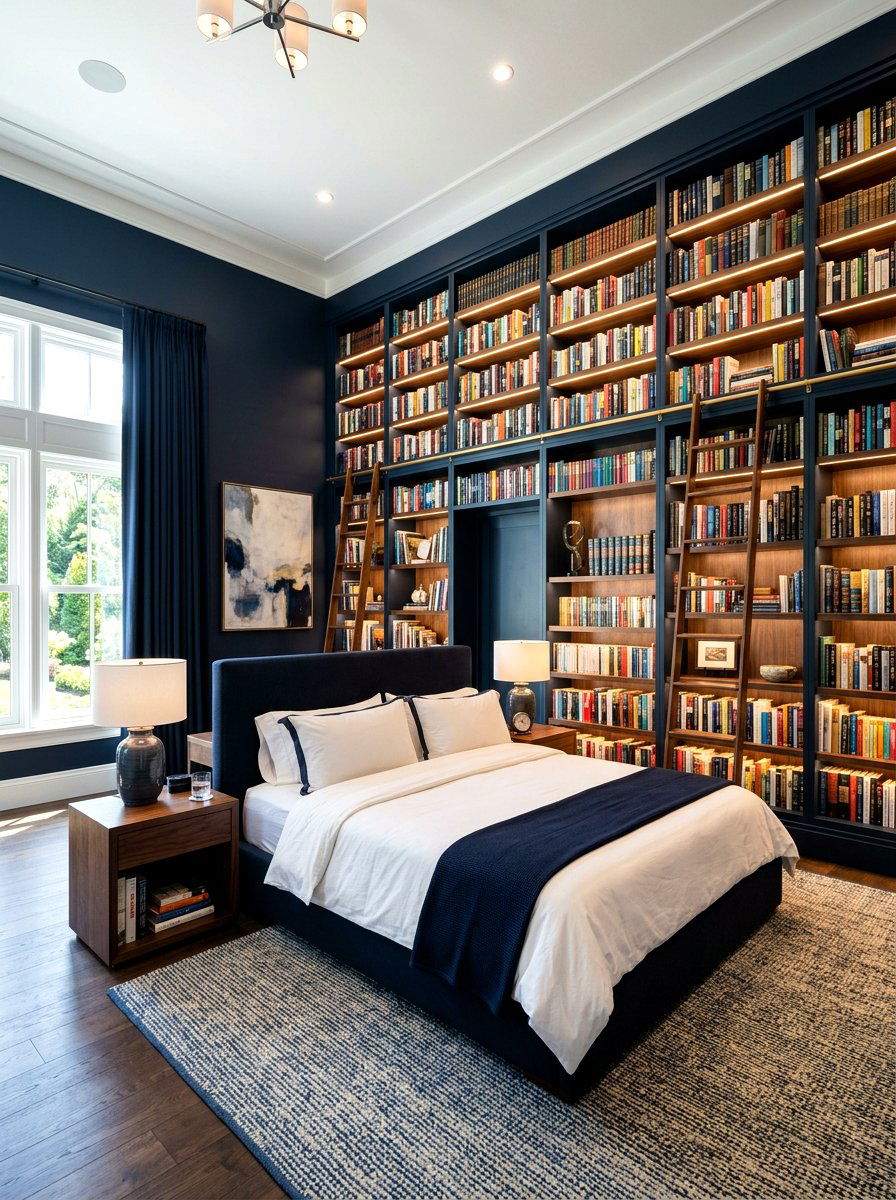 Built In Floor To Ceiling Bookshelf - 30 book trove bedroom ideas