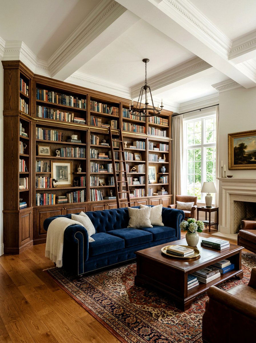 Built In Floor To Ceiling Bookshelves - 30 book wall living room ideas
