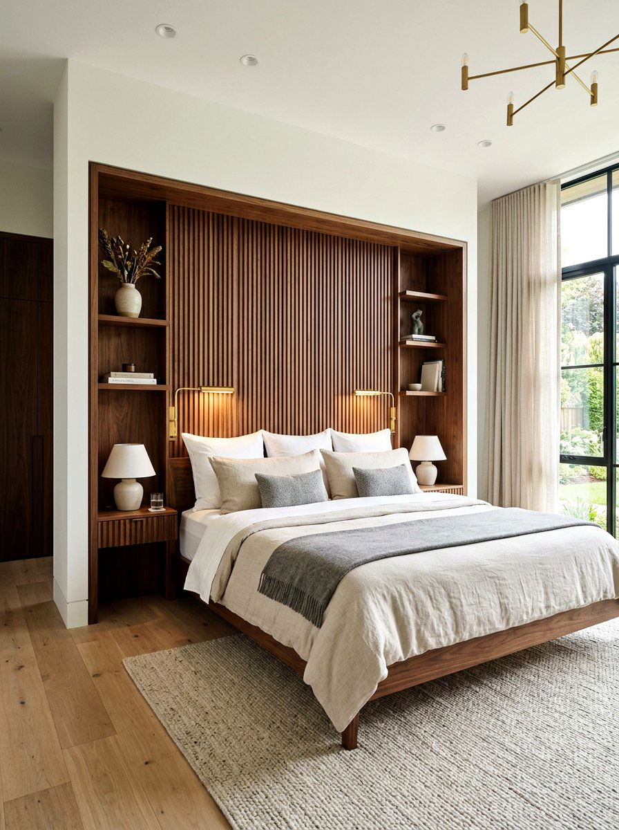 Built In Fluted Headboard - 30 fluted headboard ideas