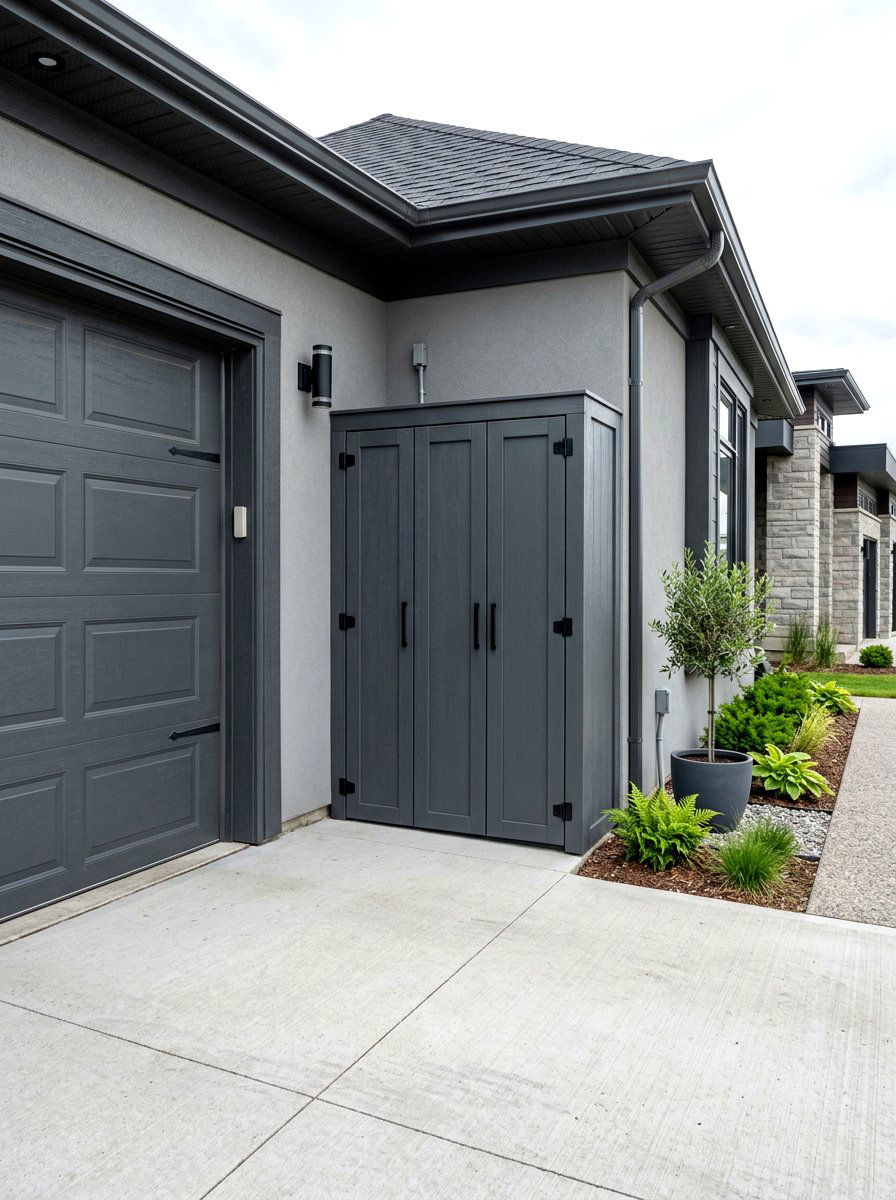 Built In Garage Exterior Storage - 30 outdoor broom closet ideas