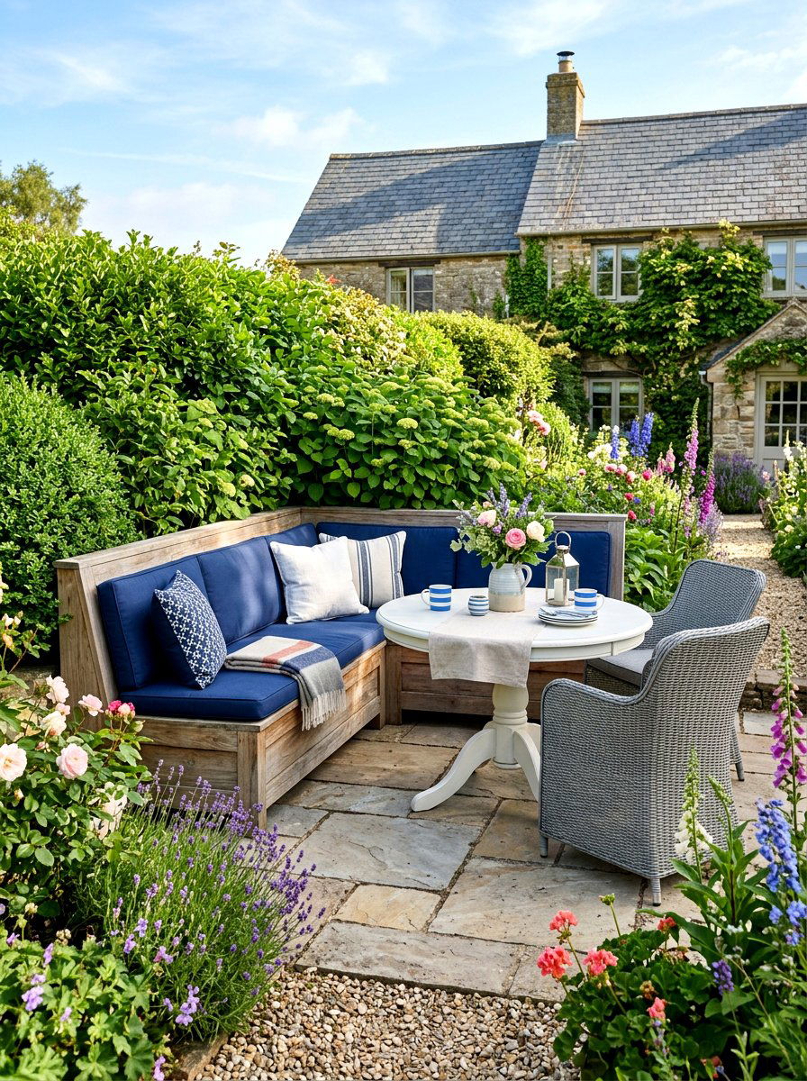 Built In Garden Bench - 30 outdoor breakfast nook ideas