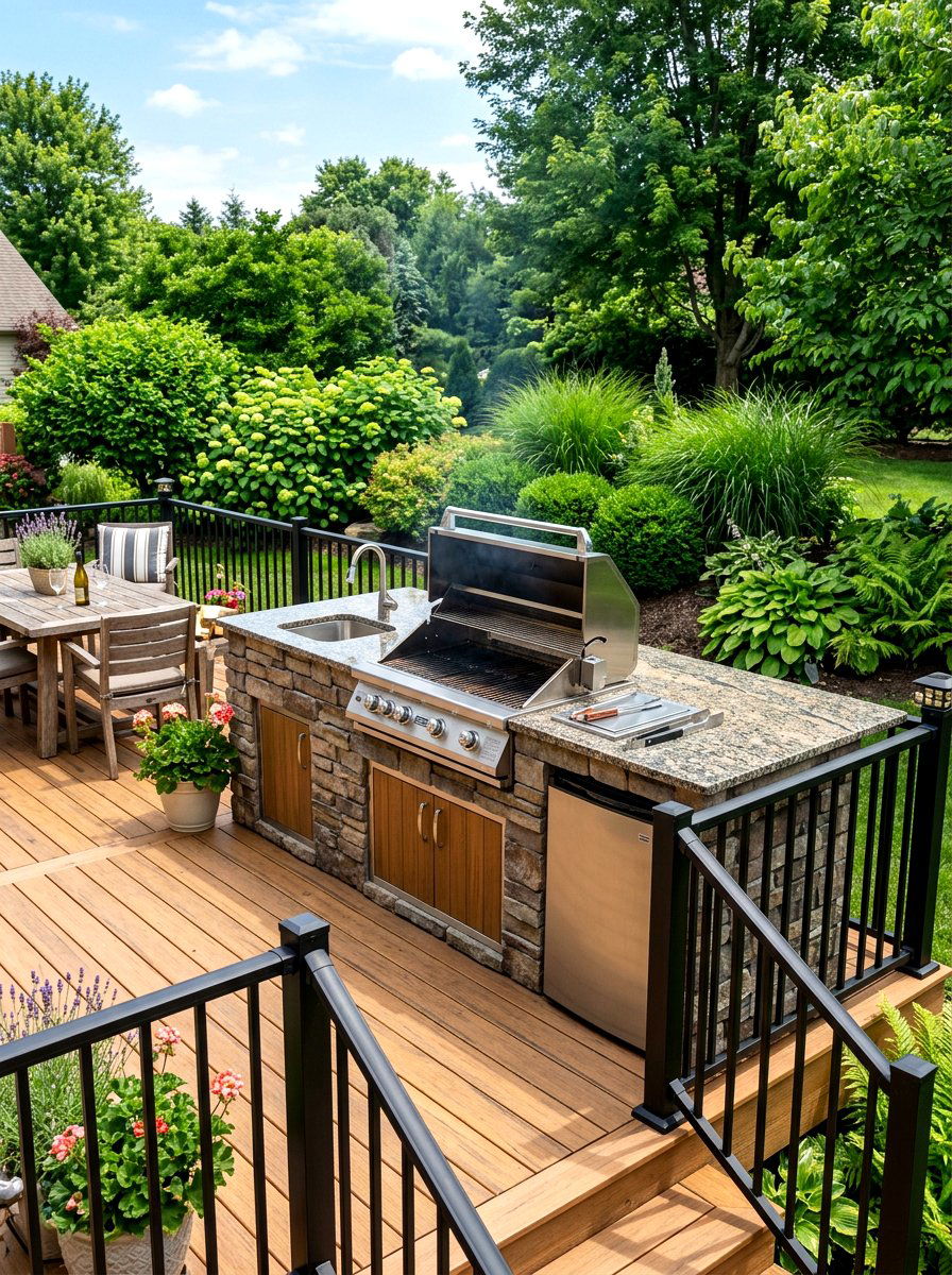 Built In Grill Deck - 30 deck grill station ideas