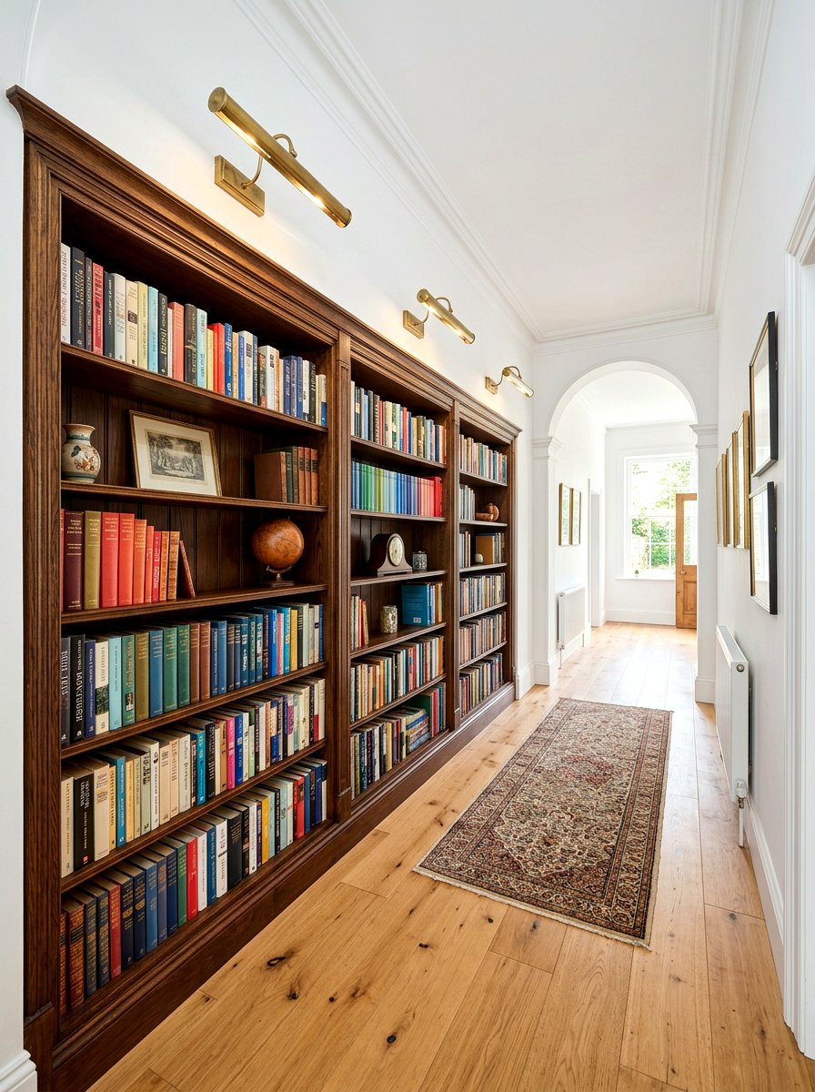 Built In Hallway Bookshelf - 30 reading hallway ideas
