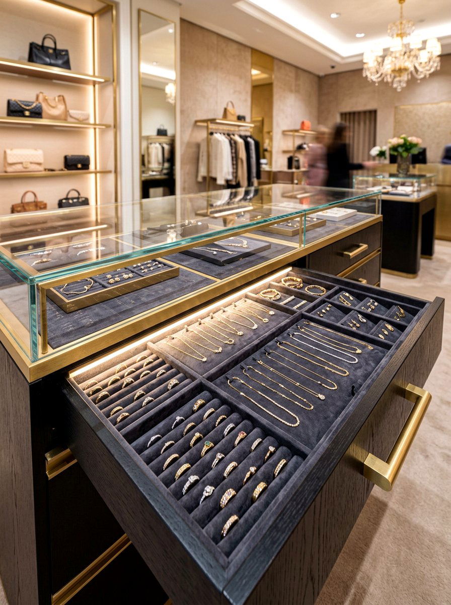 Built In Jewelry Drawer - 30 boutique closet ideas