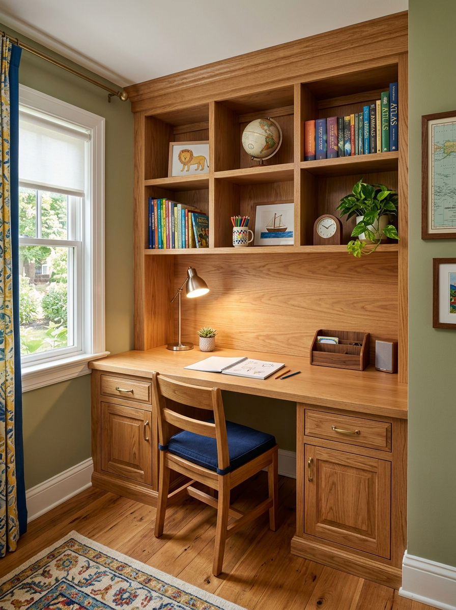 Built In Kids Desk - 30 homework studio kids ideas