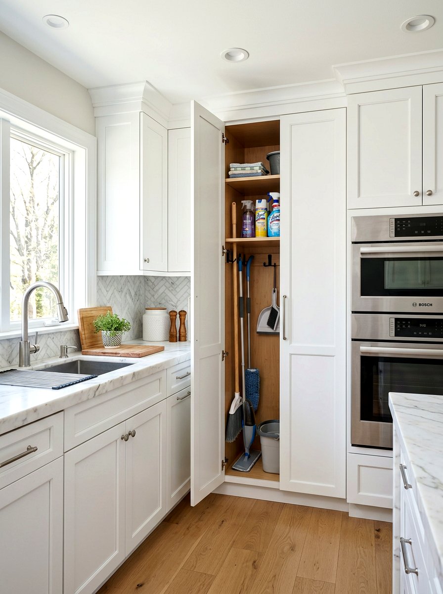 Built In Kitchen Broom Cabinet - 30 tall broom cabinet ideas
