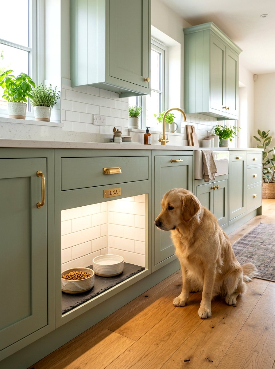 Built In Kitchen Cabinet Pet Station - 30 pet feeding station ideas