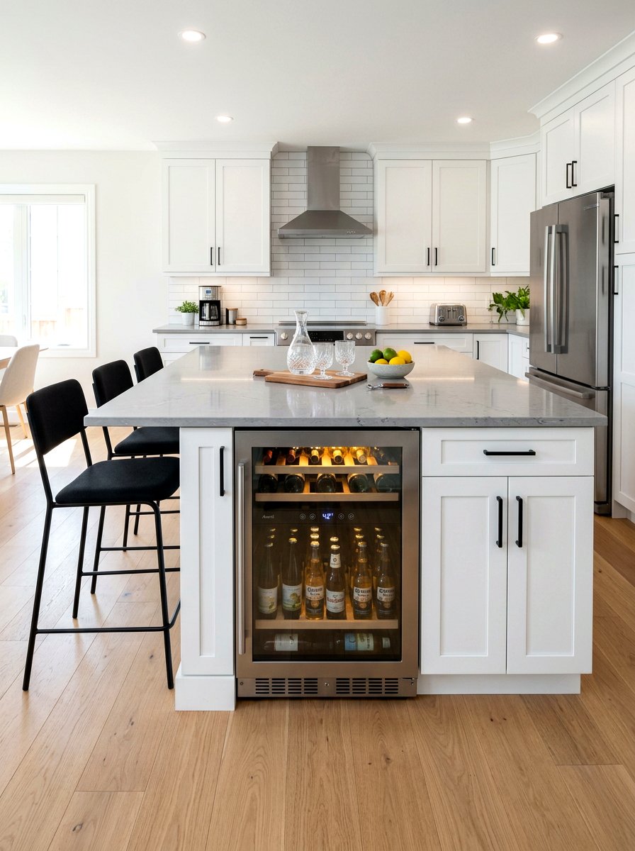 Built In Kitchen Island Beverage Center - 30 beverage cooler cabinet ideas