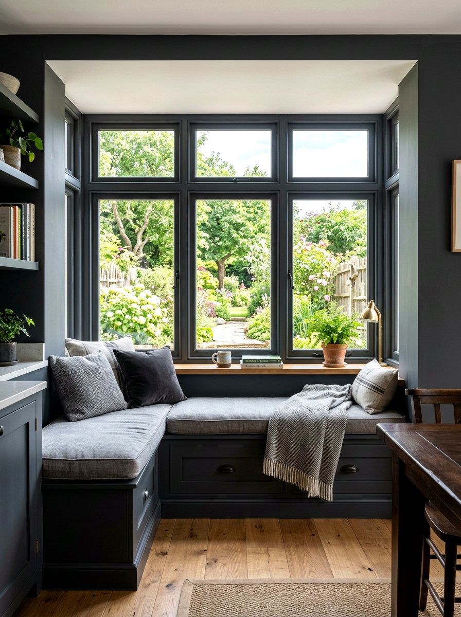 Built In Kitchen Window Seat - 30 moody cottage kitchen ideas