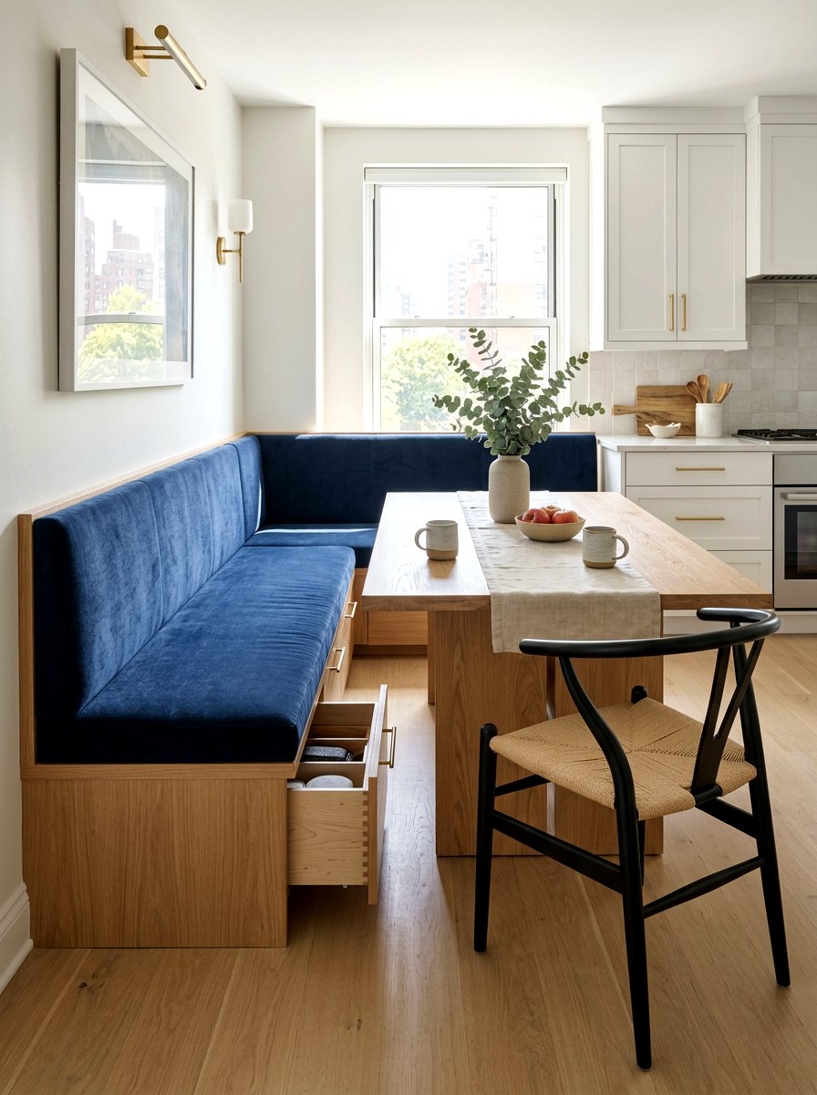 Built In L Shaped Bench - 30 apartment breakfast nook ideas
