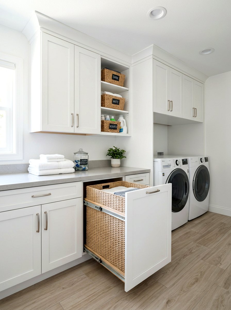 Built In Laundry Hamper Cabinet - 30 laundry closet ideas