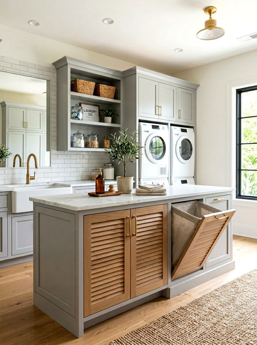 Built In Laundry Hamper Cabinet - 30 laundry basket storage ideas