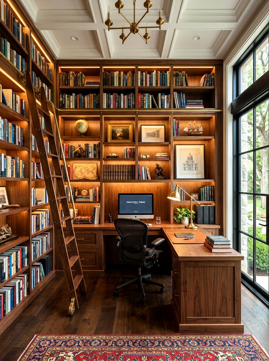Built In Library Office - 30 executive home office ideas