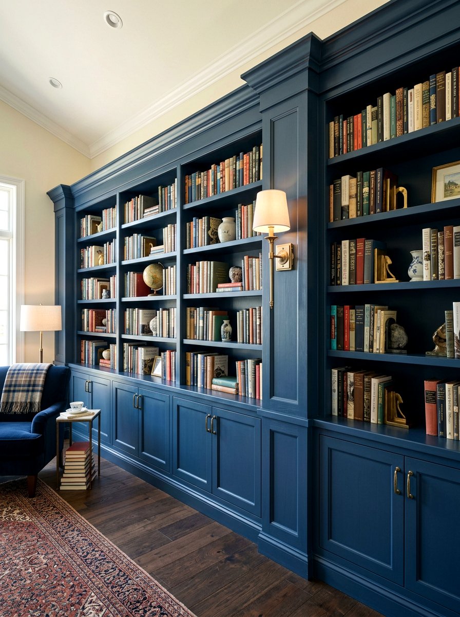 Built In Library Sconce - 30 bookshelf lighting ideas