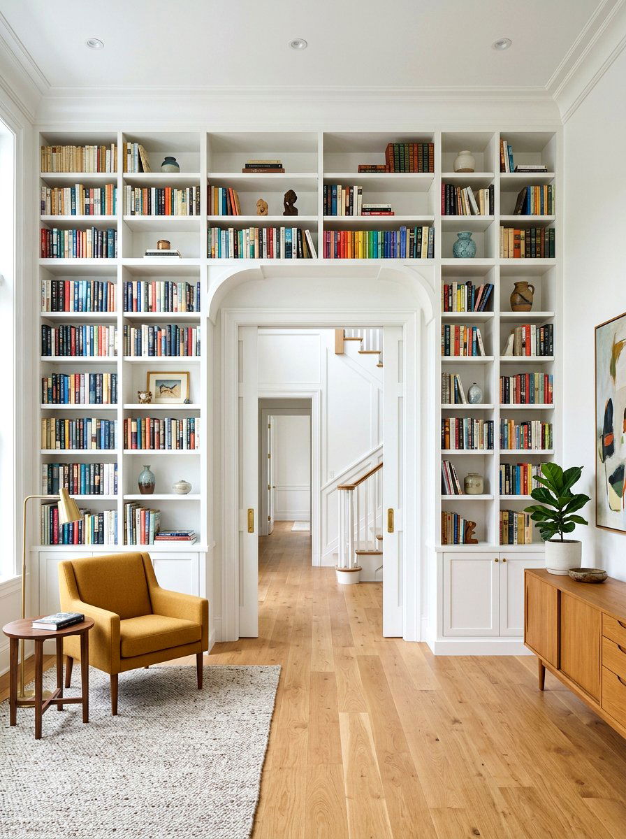 Built In Library Wall - 30 book filled room ideas