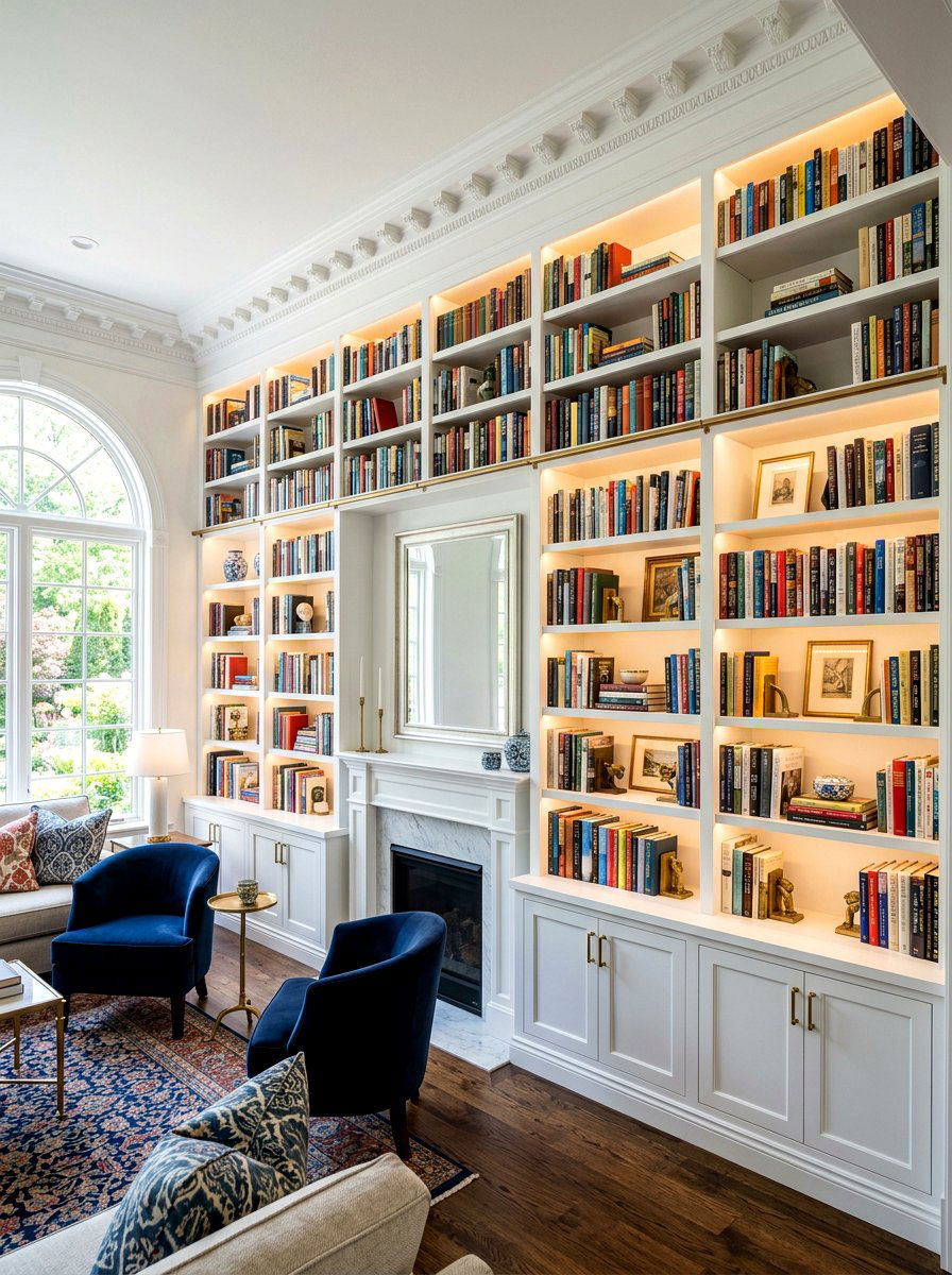 Built In Look Bookshelf Wall - 30 bookshelf divider apartment ideas