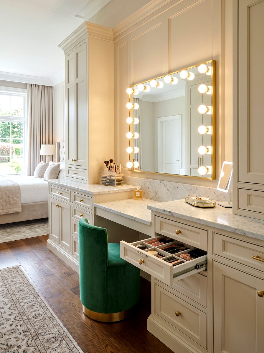 Built In Makeup Vanity - 30 bathroom vanity ideas