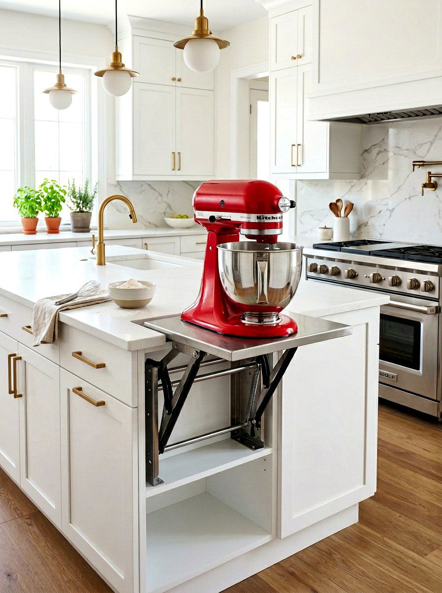 Built In Mixer Lift - 30 baking pantry ideas