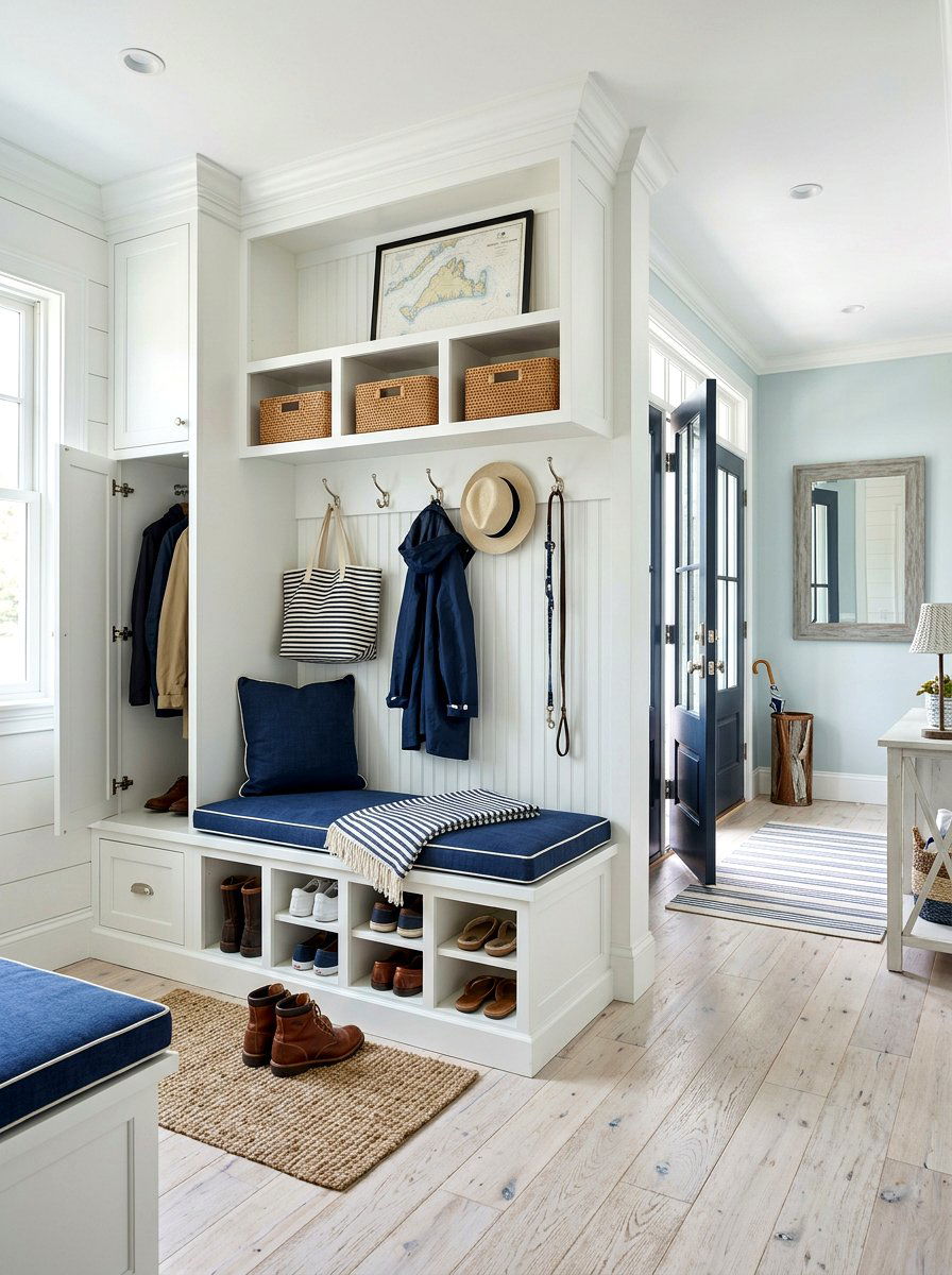 Built In Mudroom Bench - 30 Hamptons entryway ideas