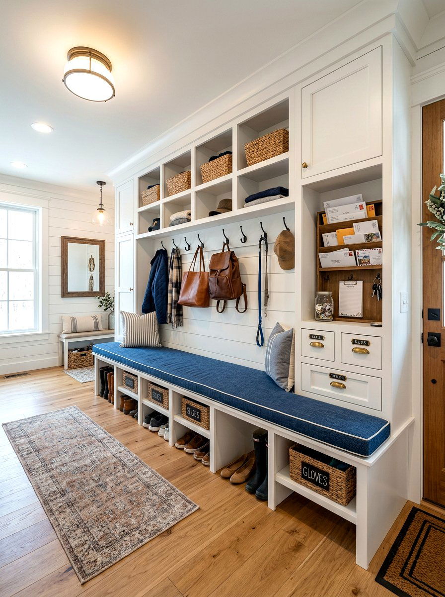 Built In Mudroom Cubby - 30 mail drop zone ideas