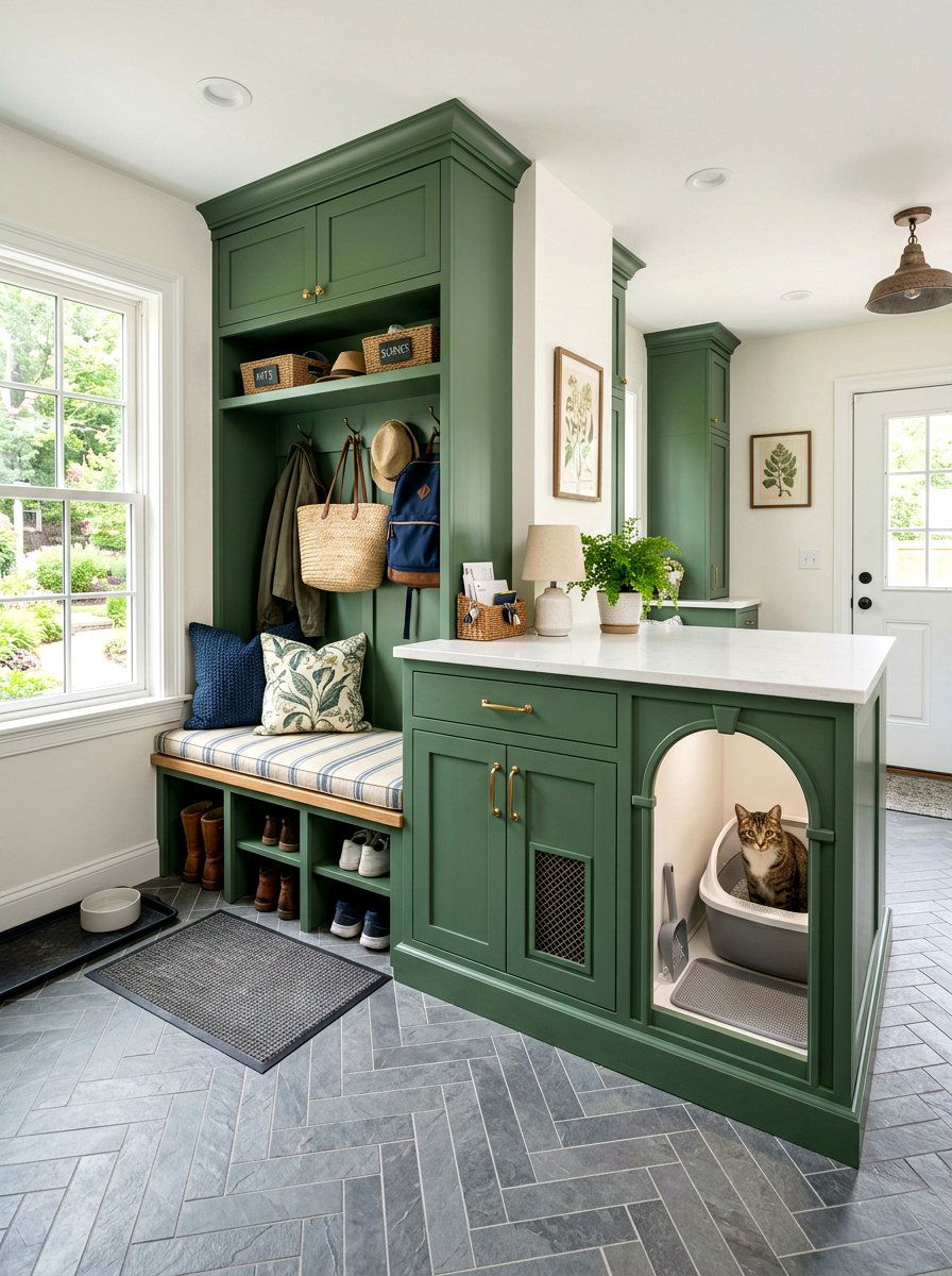 Built In Mudroom Litter Box - 30 litter box enclosure ideas