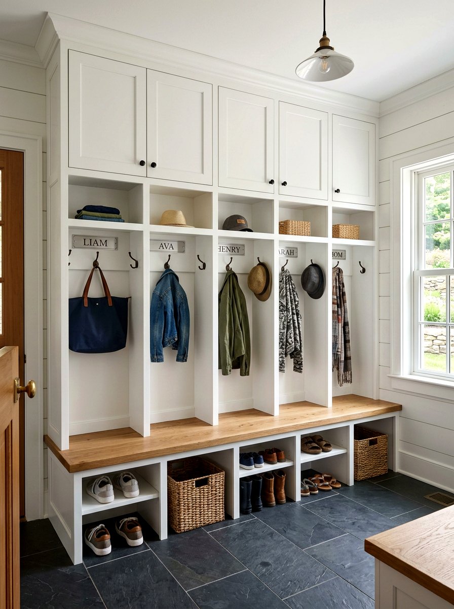Built In Mudroom Lockers - 30 farmhouse mudroom ideas