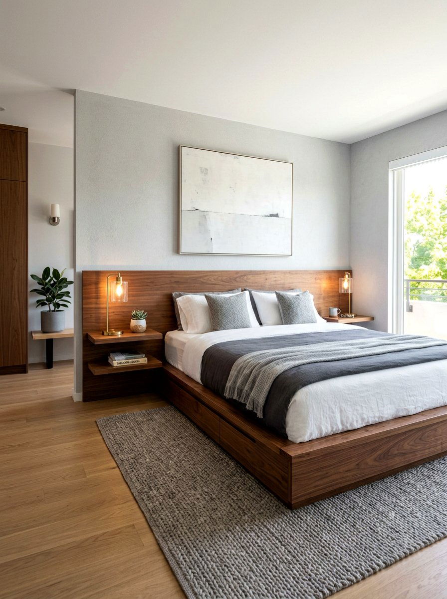 Built In Nightstand Platform Bed - 30 platform bed ideas