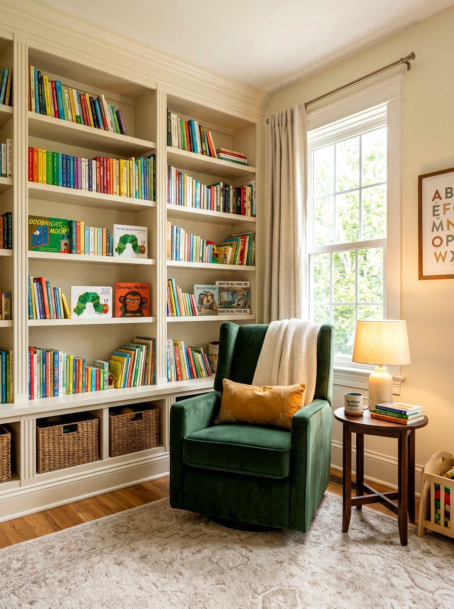 Built In Nursery Library - 30 English nursery decor ideas