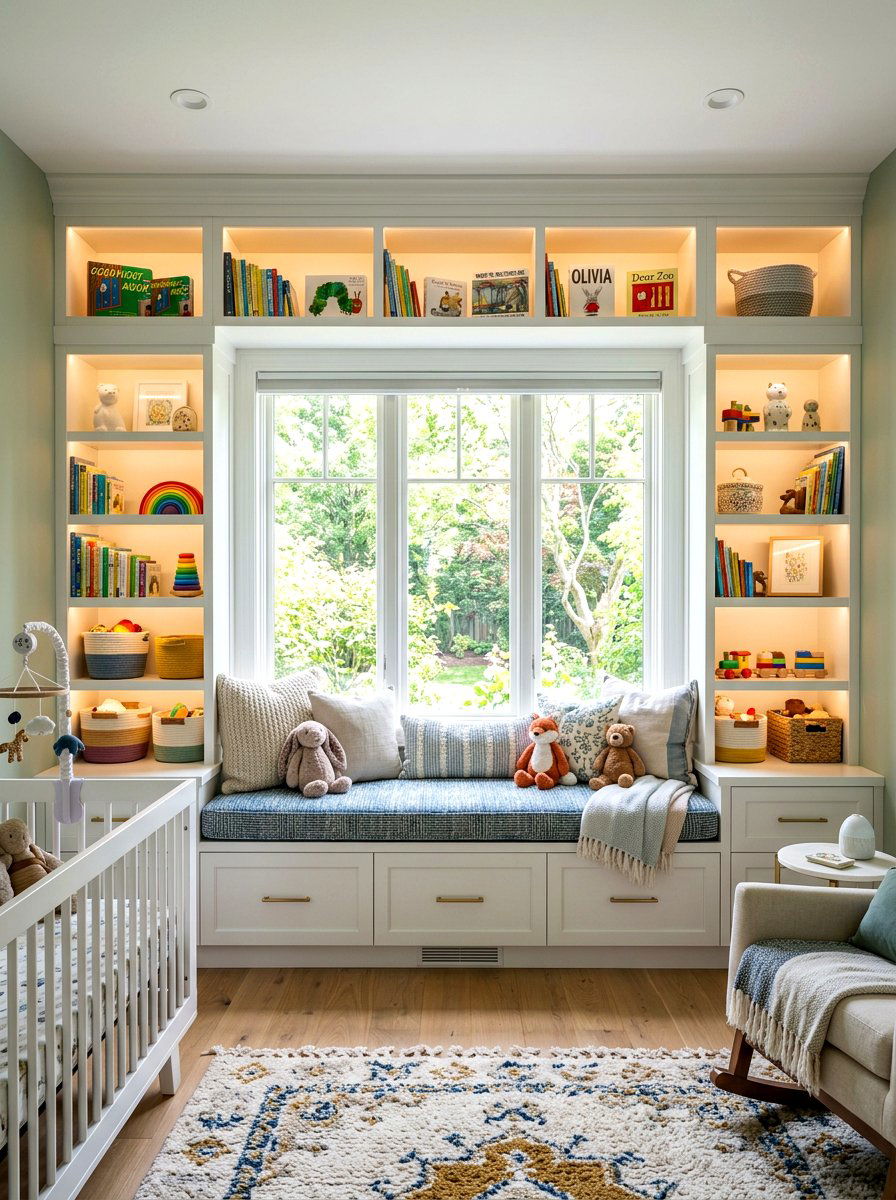 Built In Nursery Shelving - 30 luxe baby room ideas