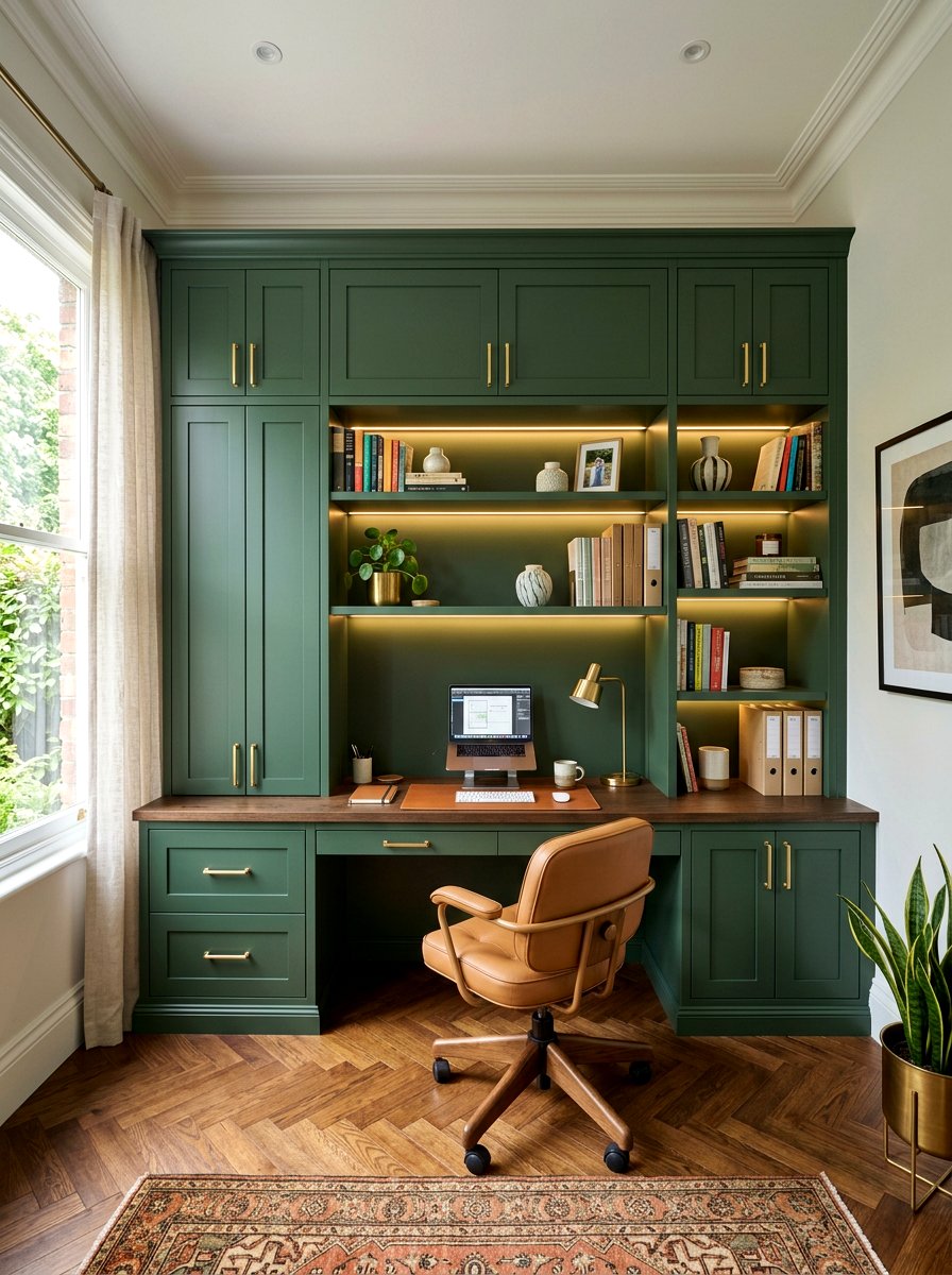 Built In Office - 30 masculine office ideas