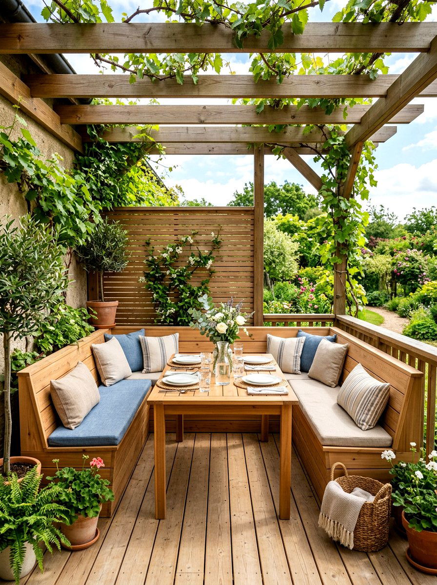 Built In Outdoor Dining Nook - 30 deck built in seating ideas
