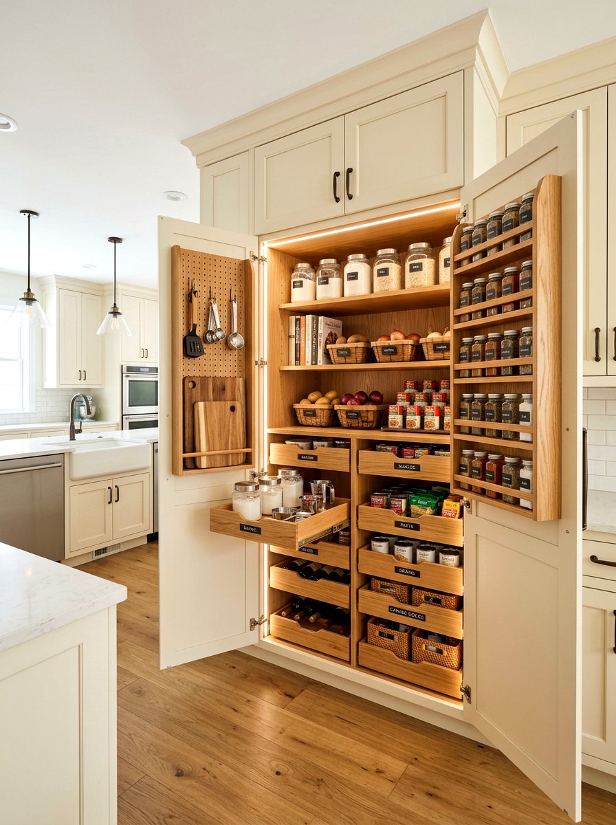 Built In Pantry - 30 pantry shelving ideas