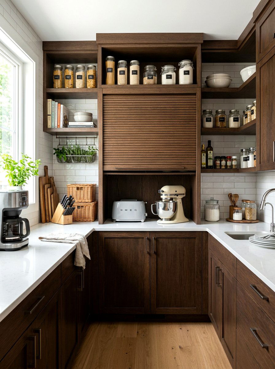Built In Pantry Appliance Garage - 30 pantry scullery combo ideas