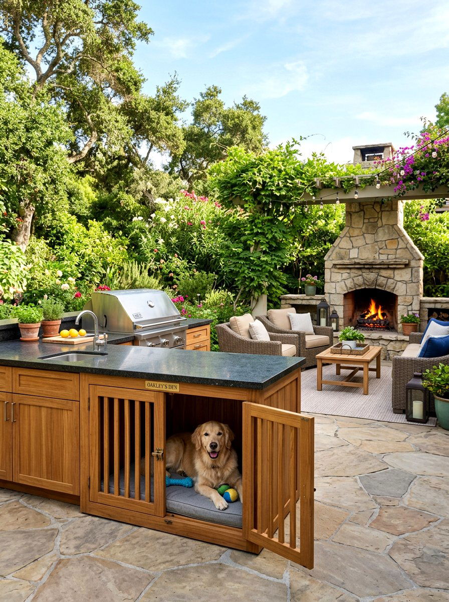 Built In Patio Dog Crate - 30 built in dog crate ideas