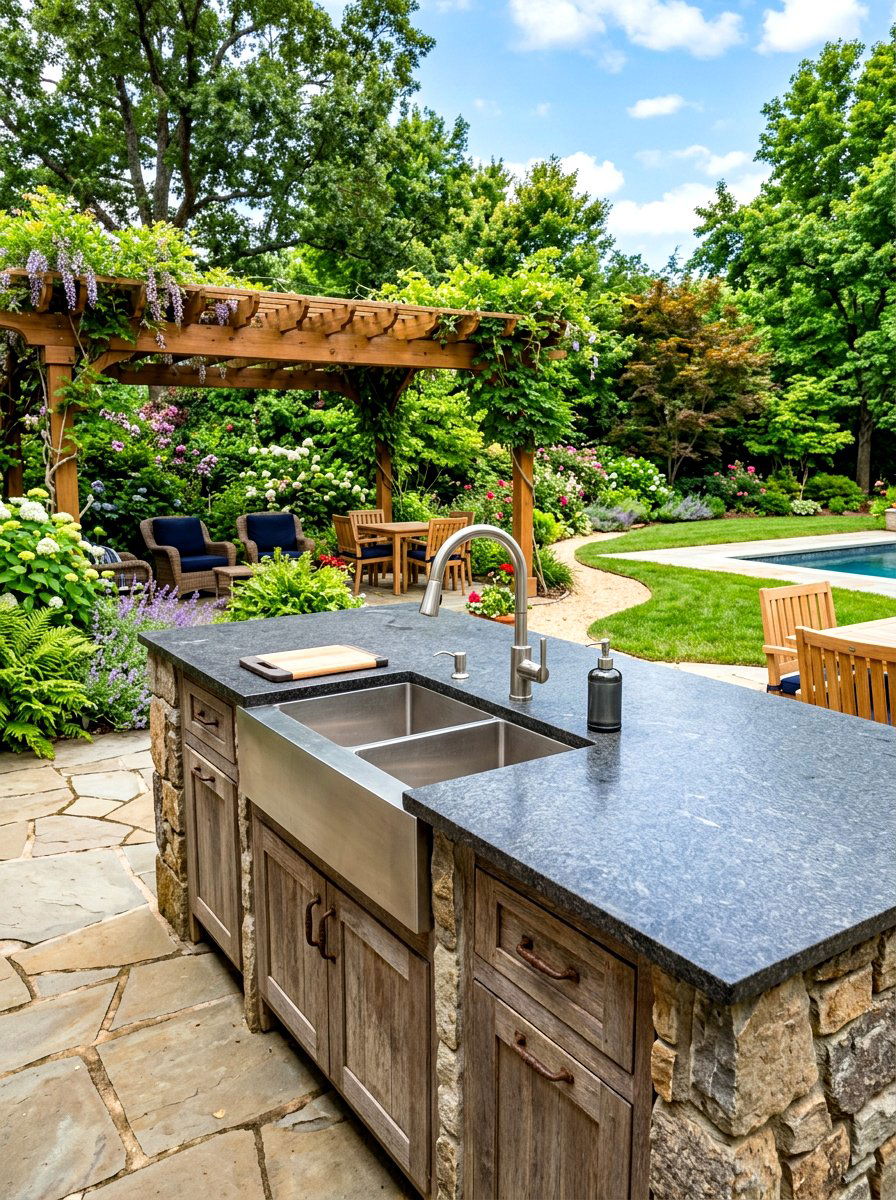 Built In Patio Sink - 30 outdoor utility sink ideas