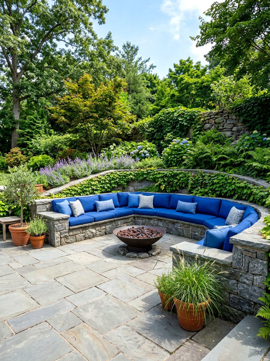 Built In Perimeter Seating - 30 compact patio furniture ideas