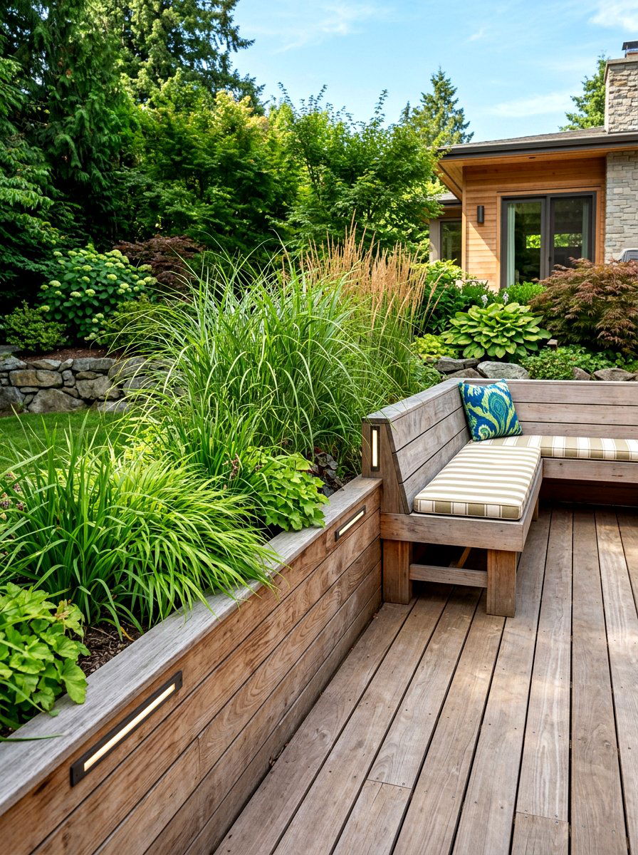 Built In Planter Box - 30 deck partition ideas