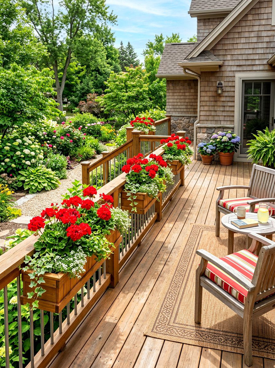 Built In Planter Deck - 30 detached deck ideas