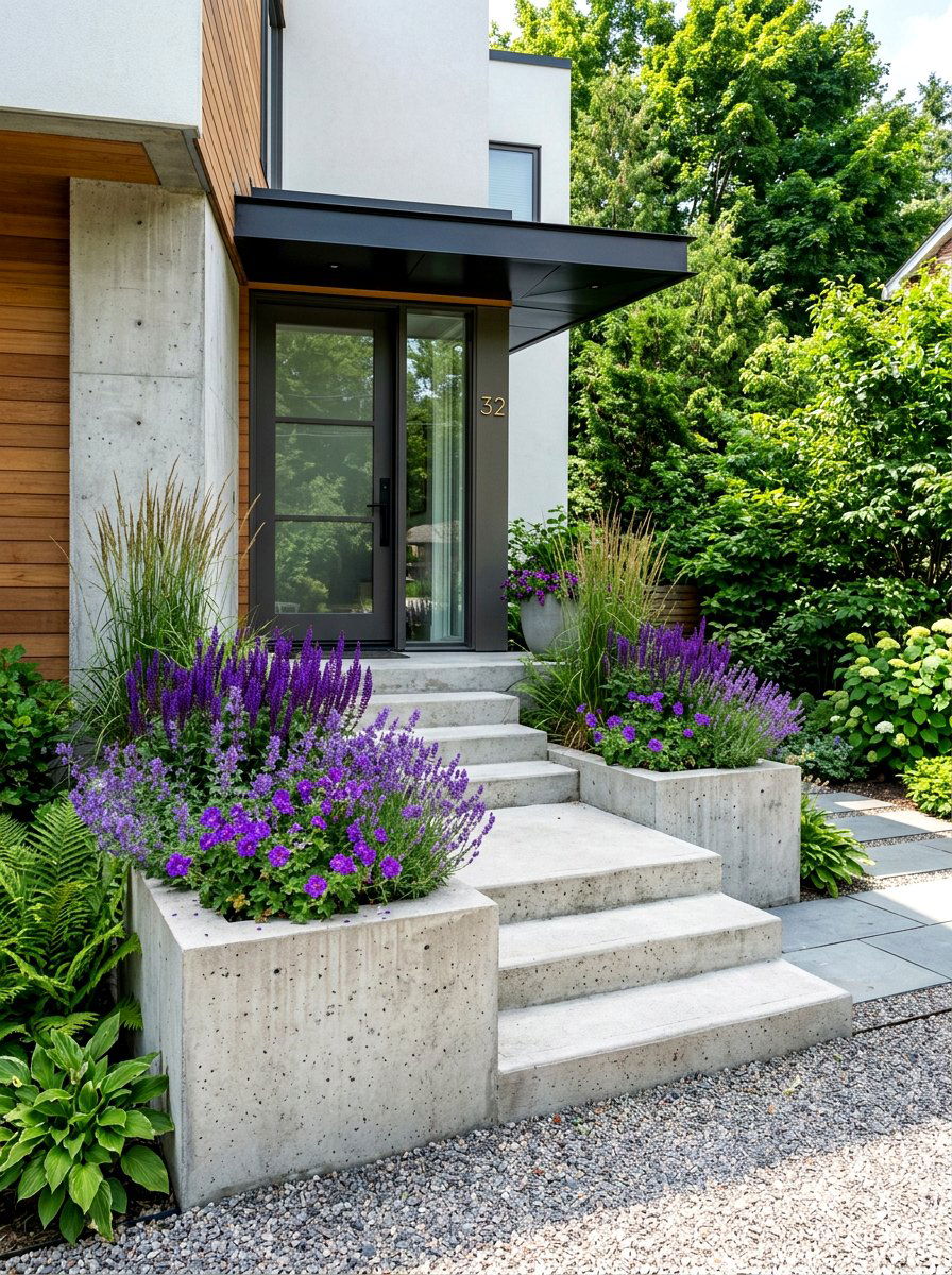 Built In Planter Entrance - 30 side entrance ideas