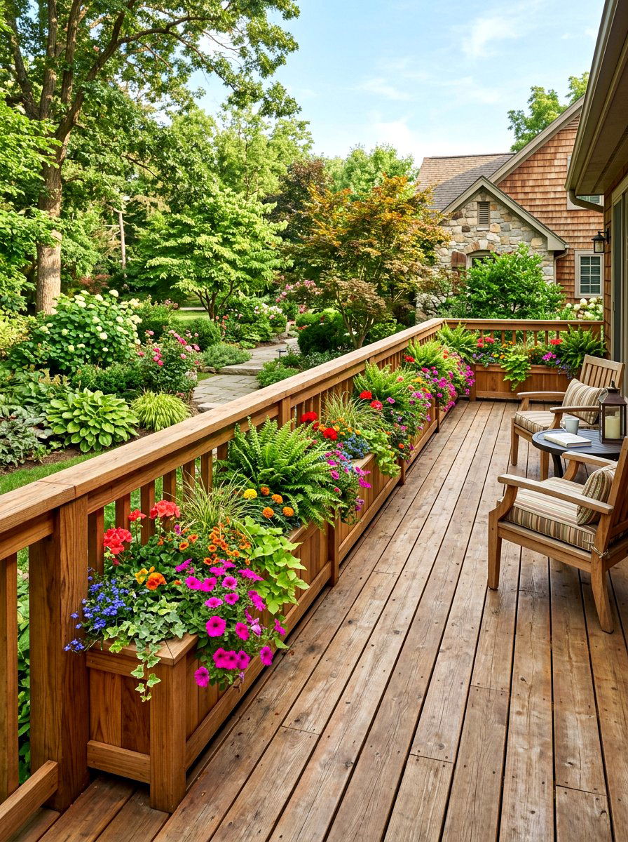 Built In Planter Railing - 30 outdoor stair railing ideas