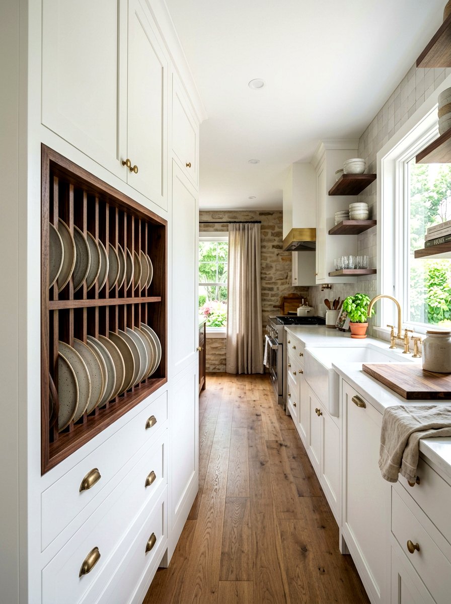 Built In Plate Crate - 30 plate display kitchen ideas