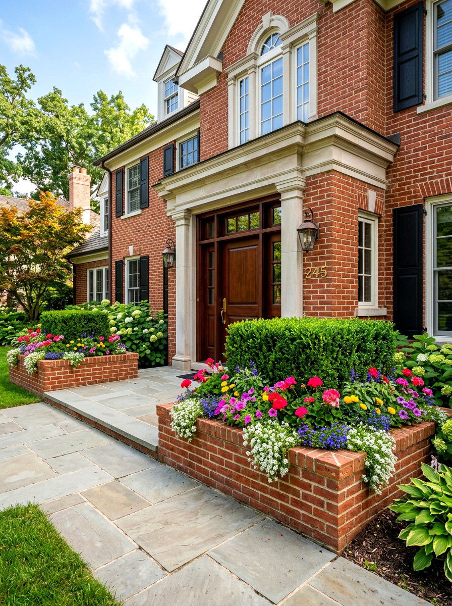 Built In Porch Planter - 30 exterior flower box ideas