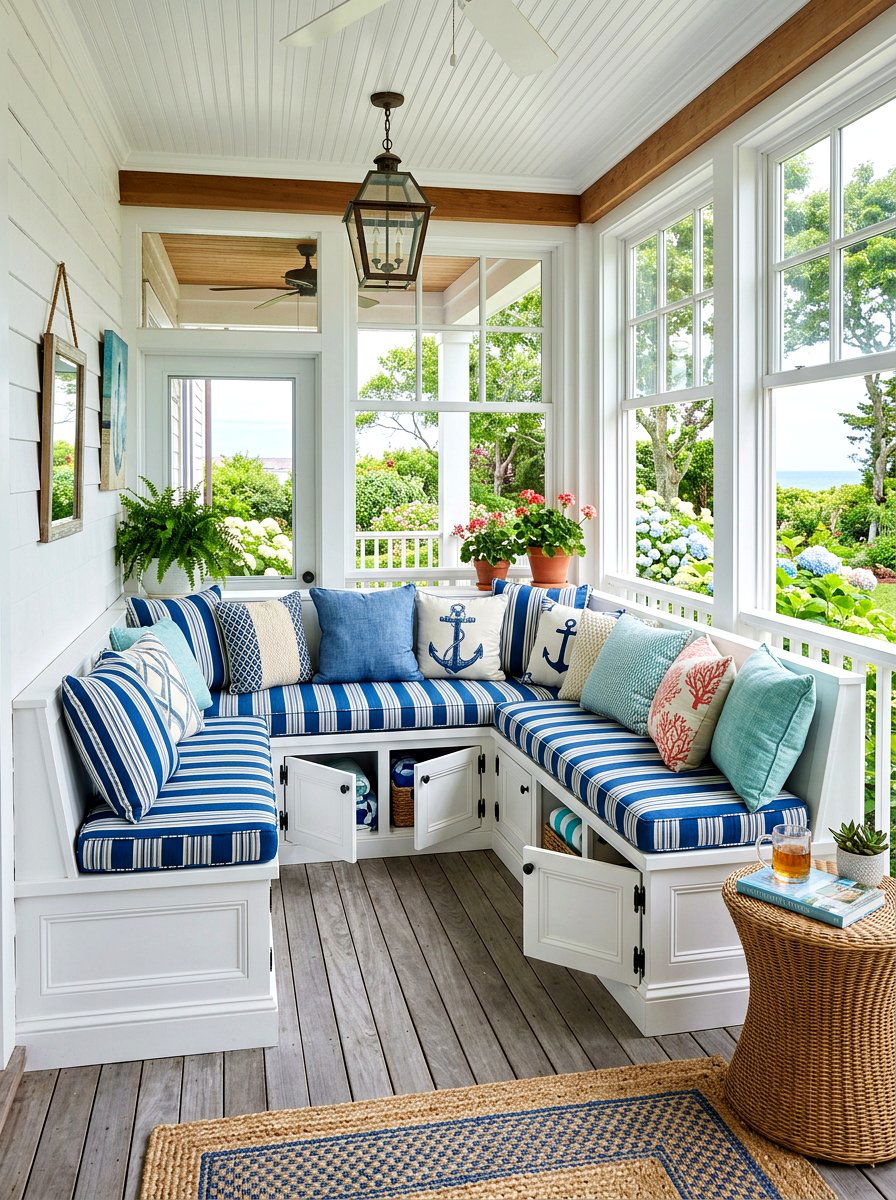 Built In Porch Seating - 30 porch makeover ideas