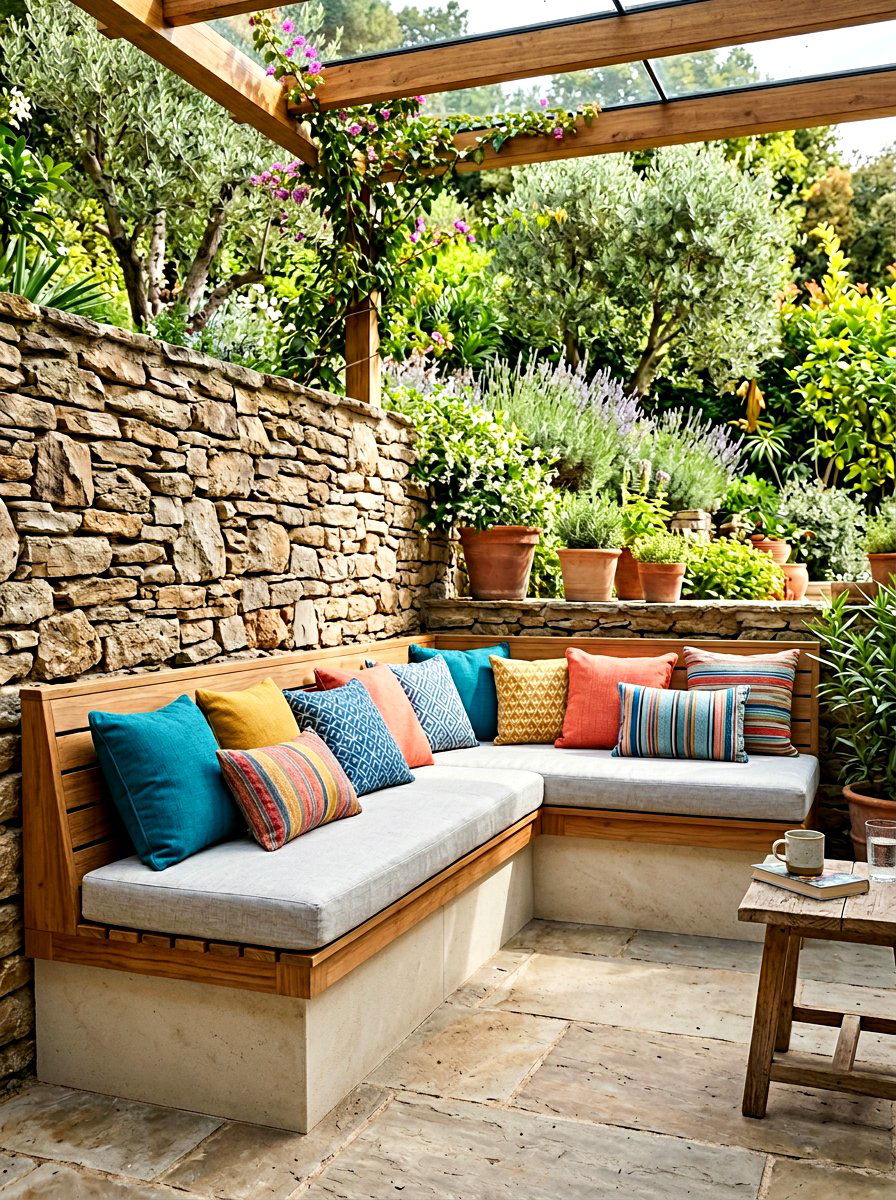 Built In Seating - 30 patio makeover ideas
