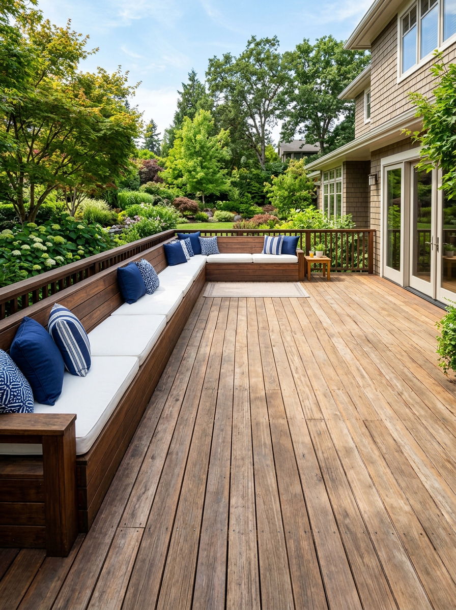 Built In Seating - 30 rooftop deck ideas