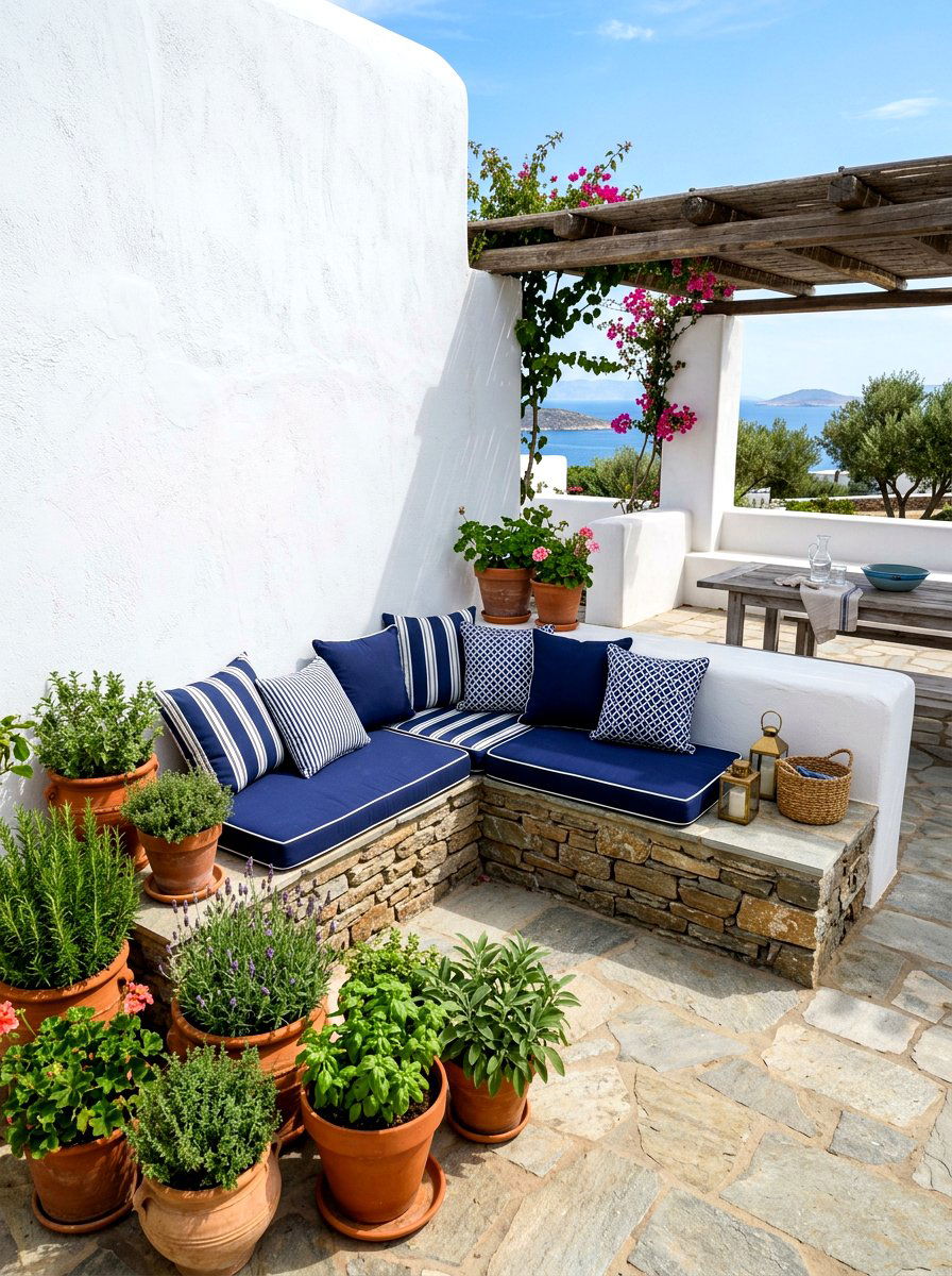 Built In Seating Nooks - 30 Mediterranean patio ideas