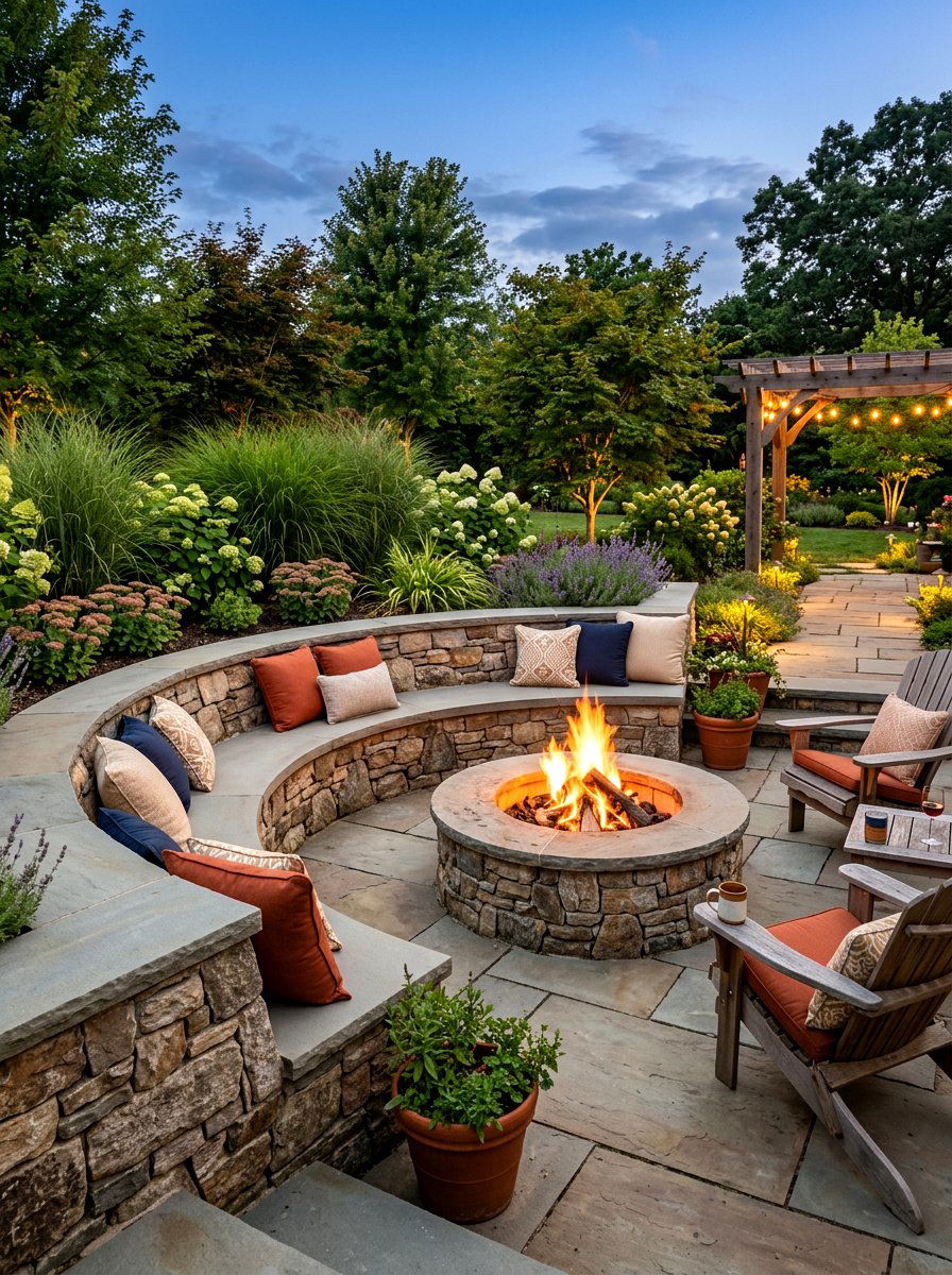 Built In Seating Wall - 30 retaining wall ideas