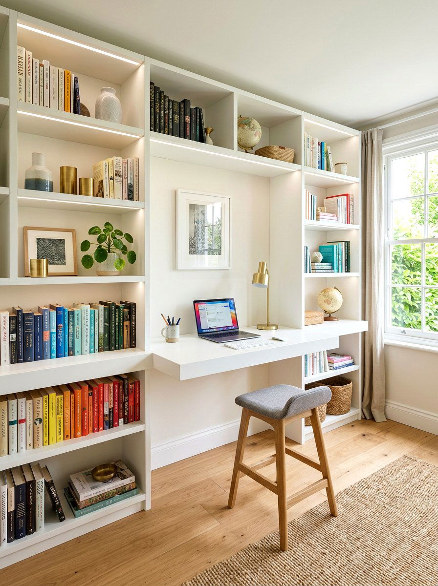Built In Shelf Home Office - 30 minimalist home office ideas