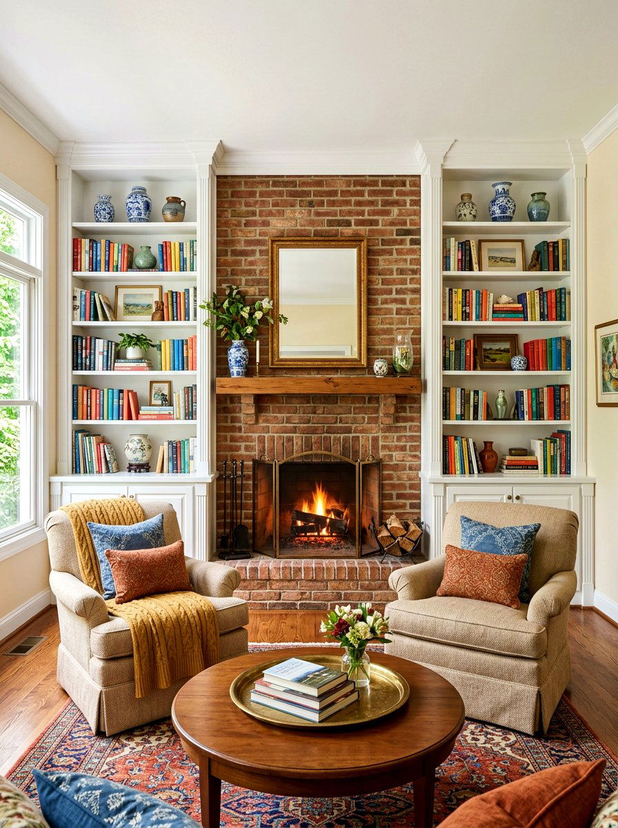 Built In Shelving Around Fireplace - 30 fireplace wall living room ideas