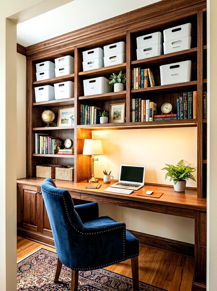 Built In Shelving Cloffice - 30 cloffice ideas
